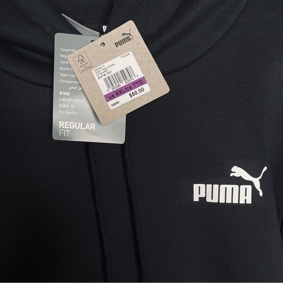 PUMA Essential Tape Hoodie Mens XXL 2X Black - Picture 3 of 7